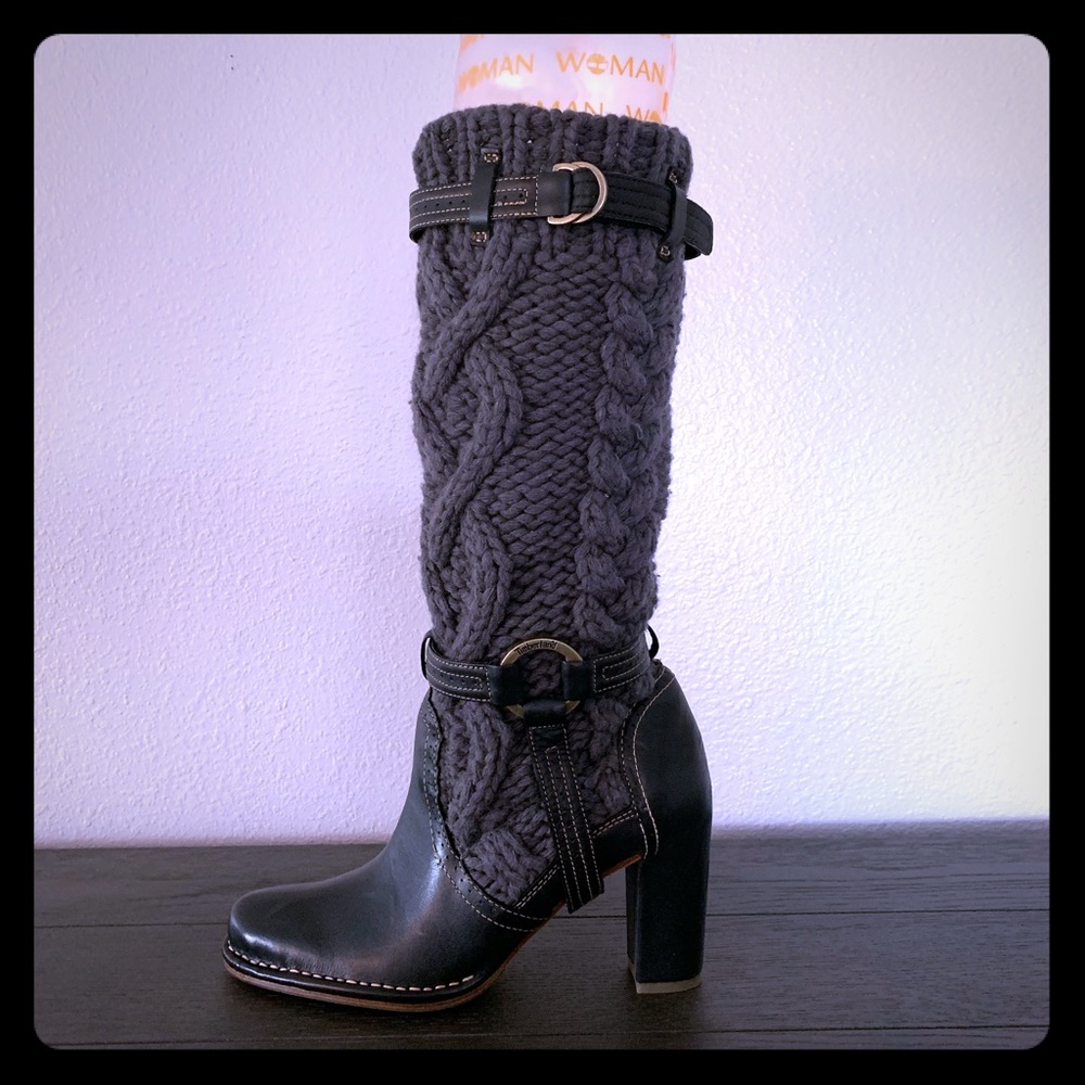 Timberland Women’s Black Cable Heel Boot - Picture 7 of 8